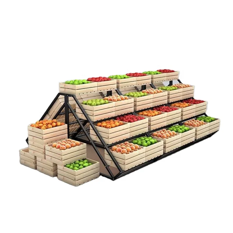supermarket display shelf  Metal Steel stainless Structure And  Gondola  snack fruit vegetables advertising shelf
