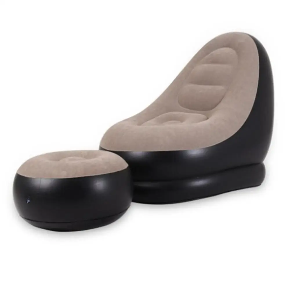 Courtyard Lazy Inflatable Sofa Chair Outdoor Portable Chaise Inflatable Sofa Lounge Chair Folding Inflatable Sofa Bed