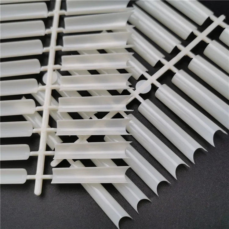 French Natural Clear Long Tapered No C Curve Straight XXL Coffin Shape acrylic nail tips wholesale