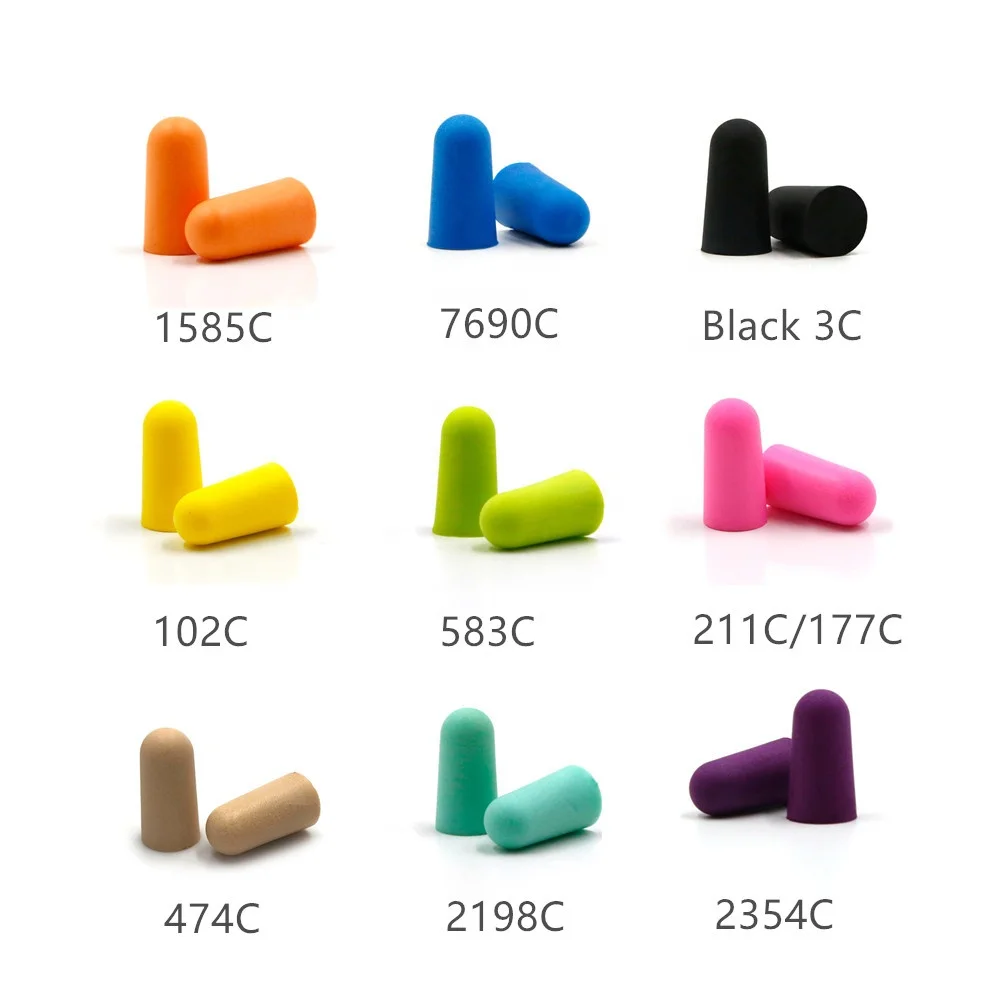 100 Pack Custom Bag Disposable Foam Earplugs Noise Cancelling Sleeping Ear plugs for Sleep Study Noise