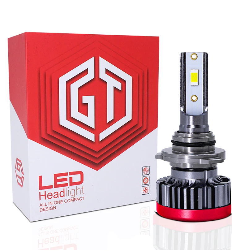 Auto Parts Led Csp 3570 Chip Led Head Light With Fan H1 H3 H7 H11 9005 9006 9007 H4 42000lm Led Headlight Bulb C-GT3