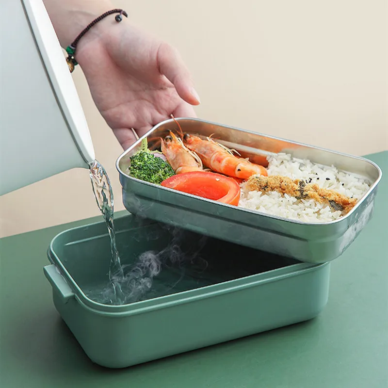 Rectangular Leakproof Plastic Bento Box Kid Storage Box Microwave Safe