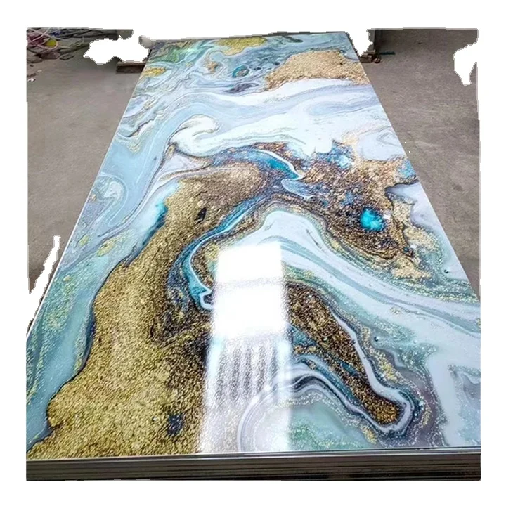 High glossy 3mm flexible pvc uv marble sheet &pvc marble sheet for indoor &marble alternative for wall decoration