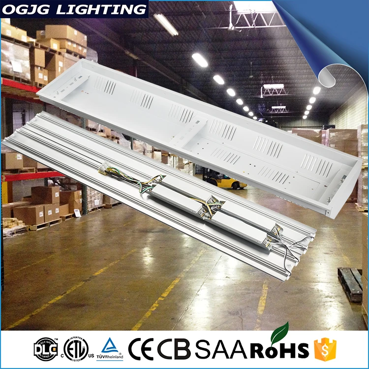 ETL DLC premium factory super bright acrylic diffuser linear led high bay light
