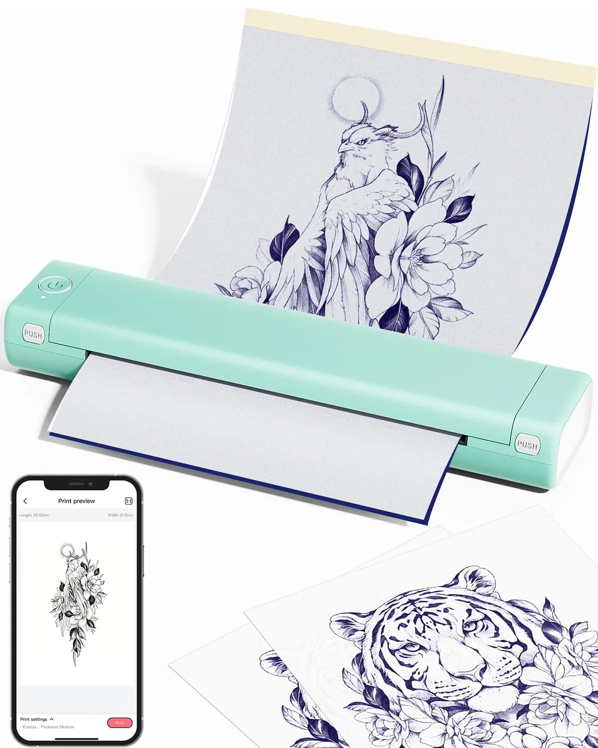 Phomemo bluetooth portable tattoo printer m08f Tattoo Transfer Stencil Printer machine for tattoos making