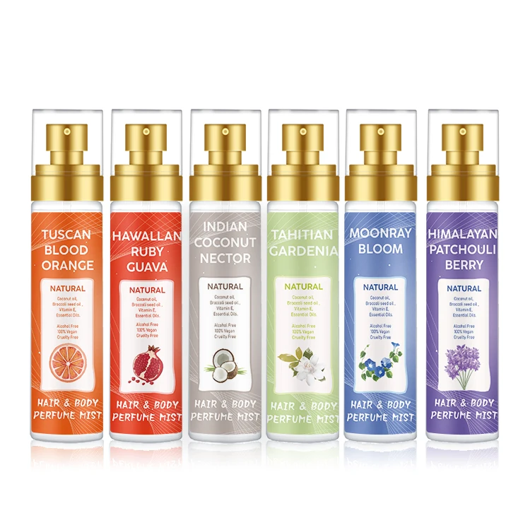 OEM/ODM Private Label Vitamin E + Argan Oil Parfum Mist Fragrance Hair Perfume Spray Hair Perfume For Women Hair Perfume