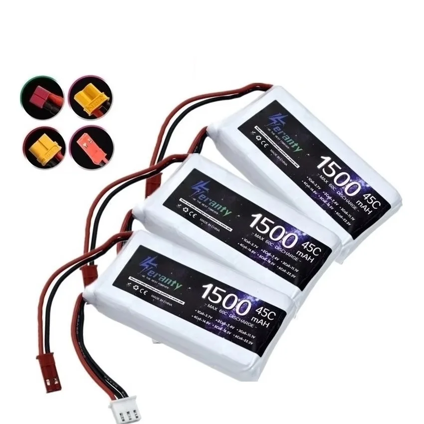 Аккумулятор LiPo 2S 7 4 В 1500 мАч 45C для дистанционного управления дронов квадрокоптеров лодок аккумуляторов