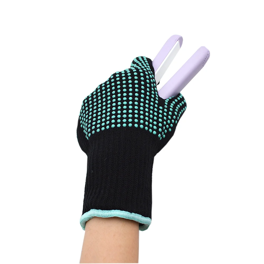 Hair Styling 482F Heat Resistant Double-sided Silica gel PVC Coating Safety Work Gloves