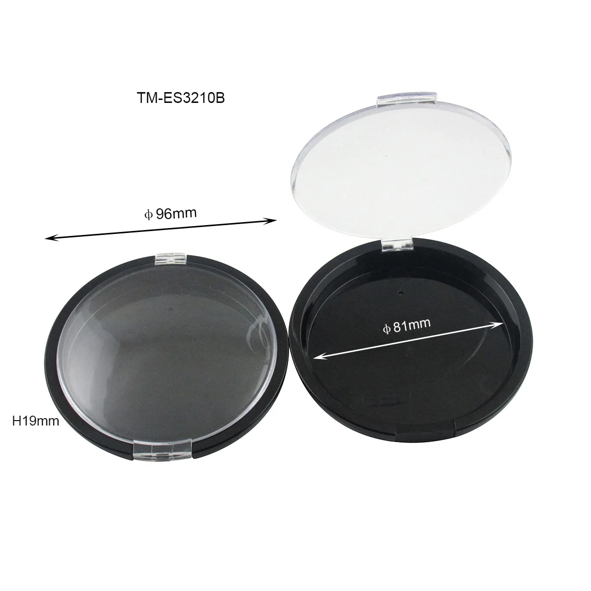 TM-ES3202  big size compact powder cosmetic case compress powder container pressed powder compact case (pan dia 100mm)