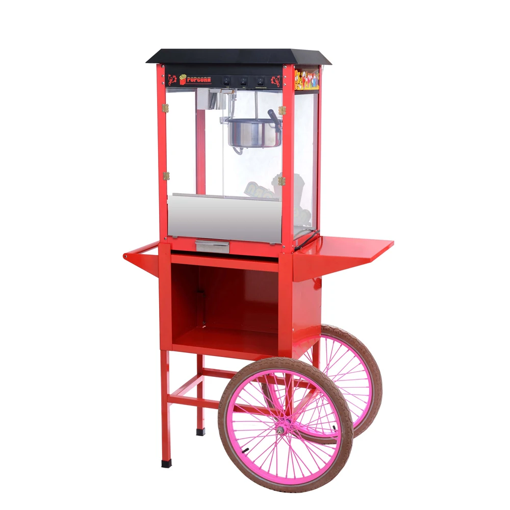 High Quality Commercial  Popcorn machine Electric Popcorn Machine With Cart