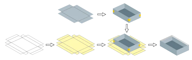 Lever arch file /rigid box automatic double feeder gluing machine
