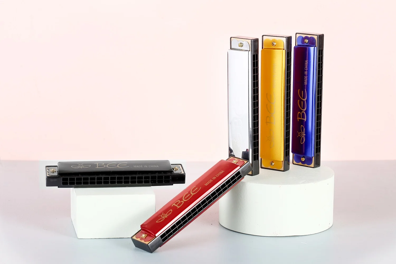 BEE brand 16 holes colorful aluminum reedplate aluminum cover toy harmonica oem service harmonica present gift