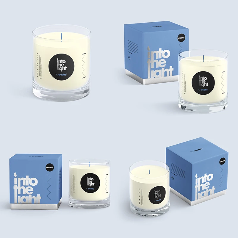 Wholesale Luxury Recycled Custom Paper Candle Packaging Box Rigid Candle Jar Gift Box Packaging With Insert