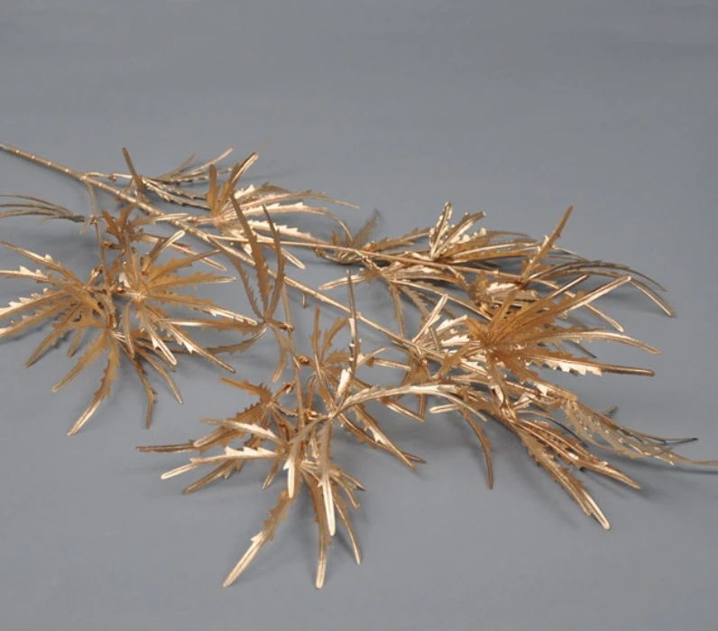 Artificial Gold Eucalyptus Leaf Wedding Ginkgo Golden Leaves Decoration A variety artificial golden plant leaves