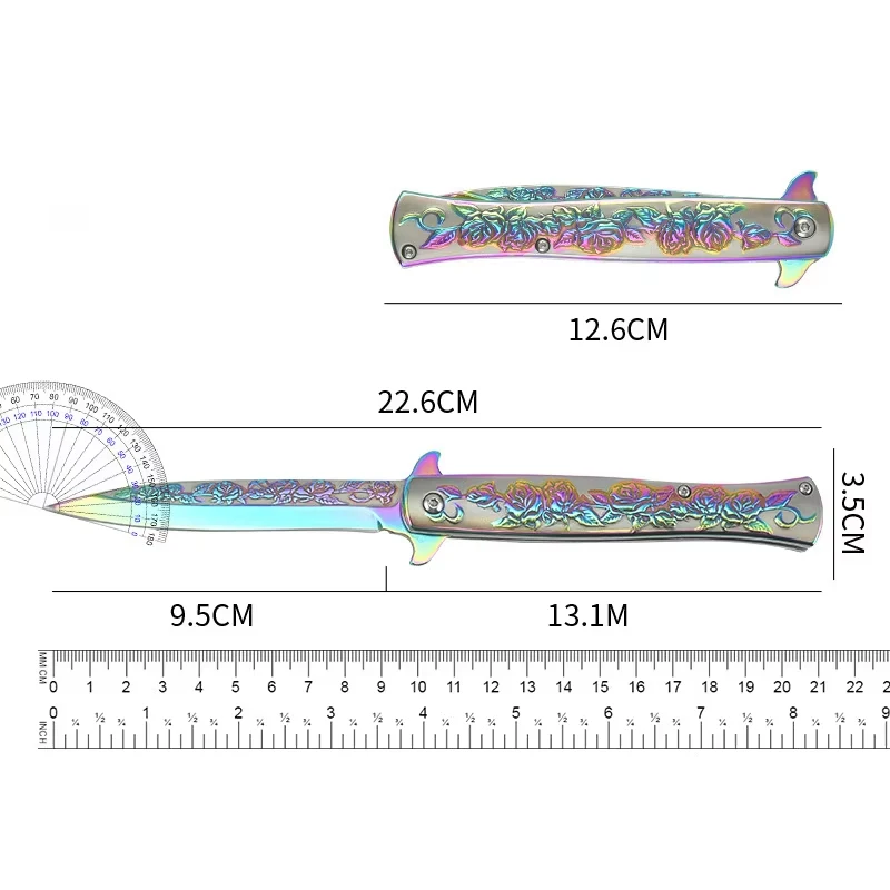 Wholesale Stainless Steel Folding Knife for Outdoor Self-Defense for Camping Hunting Jungle Survival OEM Customized Support