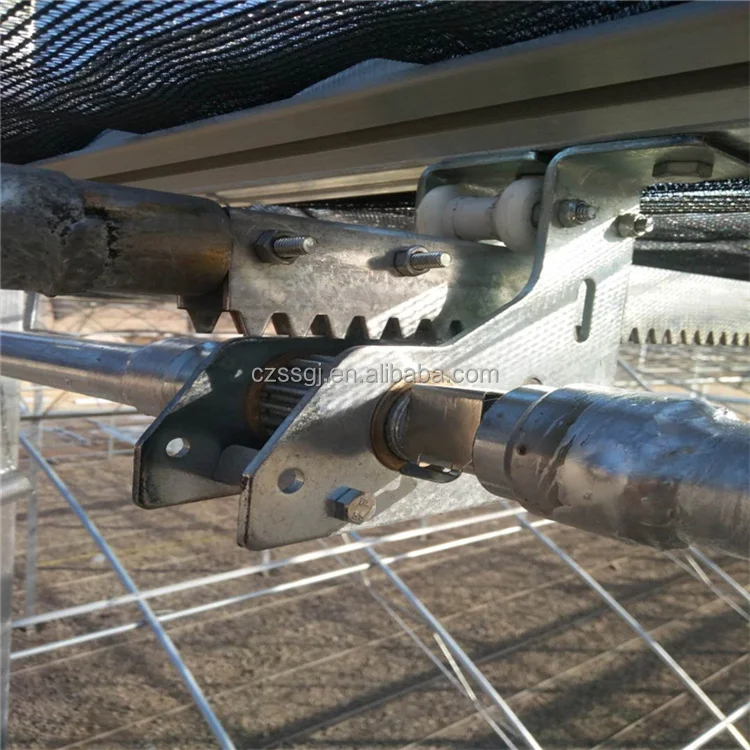 galvanized steel metal rack and pinion for greenhouse system