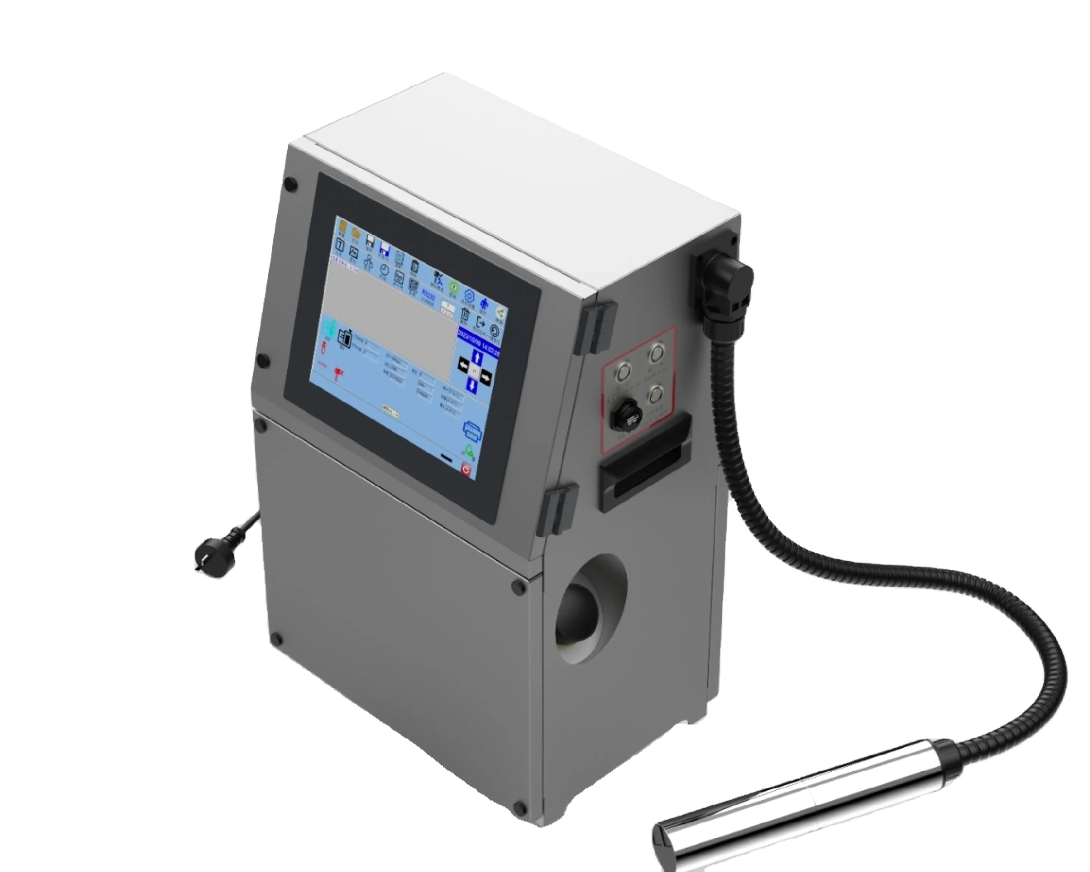 Yaomatec manufacturer Automatic Batch code Number date logo Plastic Pipe tube Bottle Bag pvc cable CIJ Continuous Inkjet printer