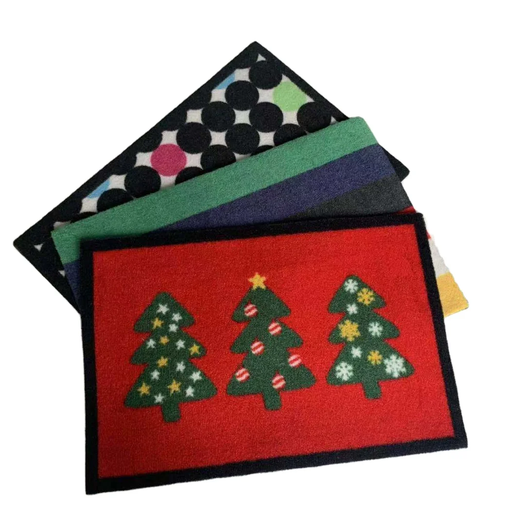 entrance door rugs Merry Christmas mats  anti-slip pet mats nylon carpets