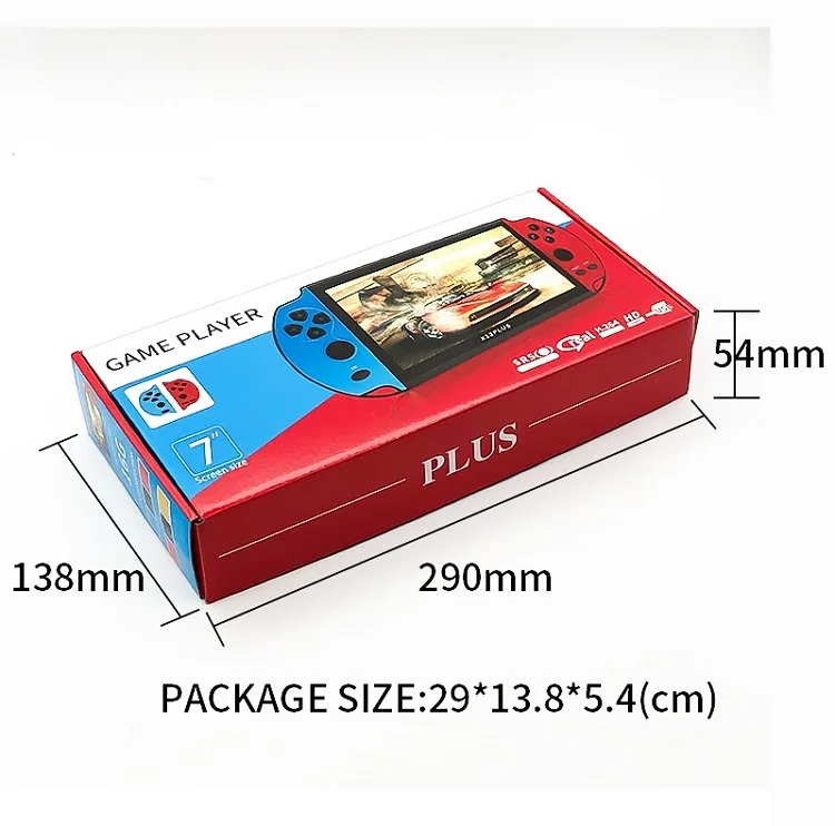 X12 Plus 7 inch 128 bits Handheld Player Retro Video Game Handheld Game Console For Psp Games