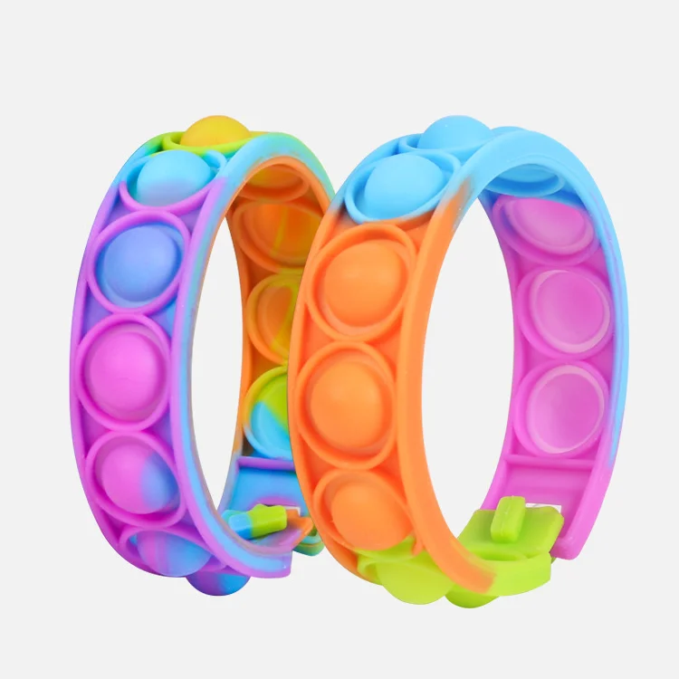 Push Pop fidged Wristband Fidget Sensory Toy Stress Relief Bubble Bracelet Kids Adult