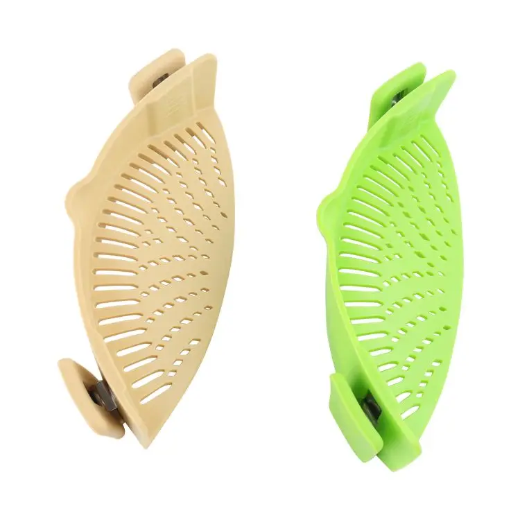 Amazon Pots Food Pans Heat Resistant Colander Silicone Clip-on Strainer