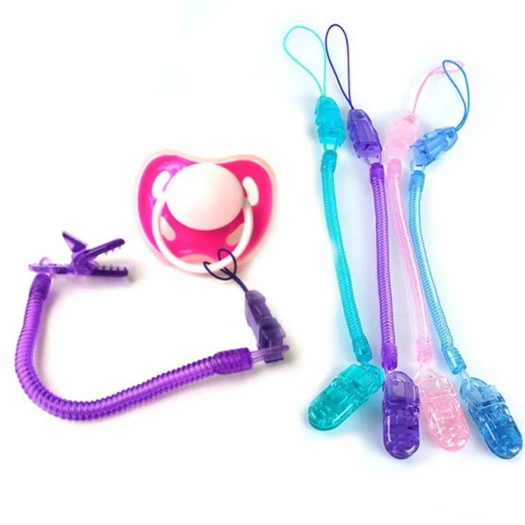 Going out convenient pacifier plastic spring rope plastic spring pacifier chain