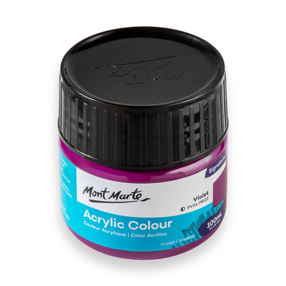 Mont Marte Acrylic Colour Paint 100ml - Violet artist acrylic paint