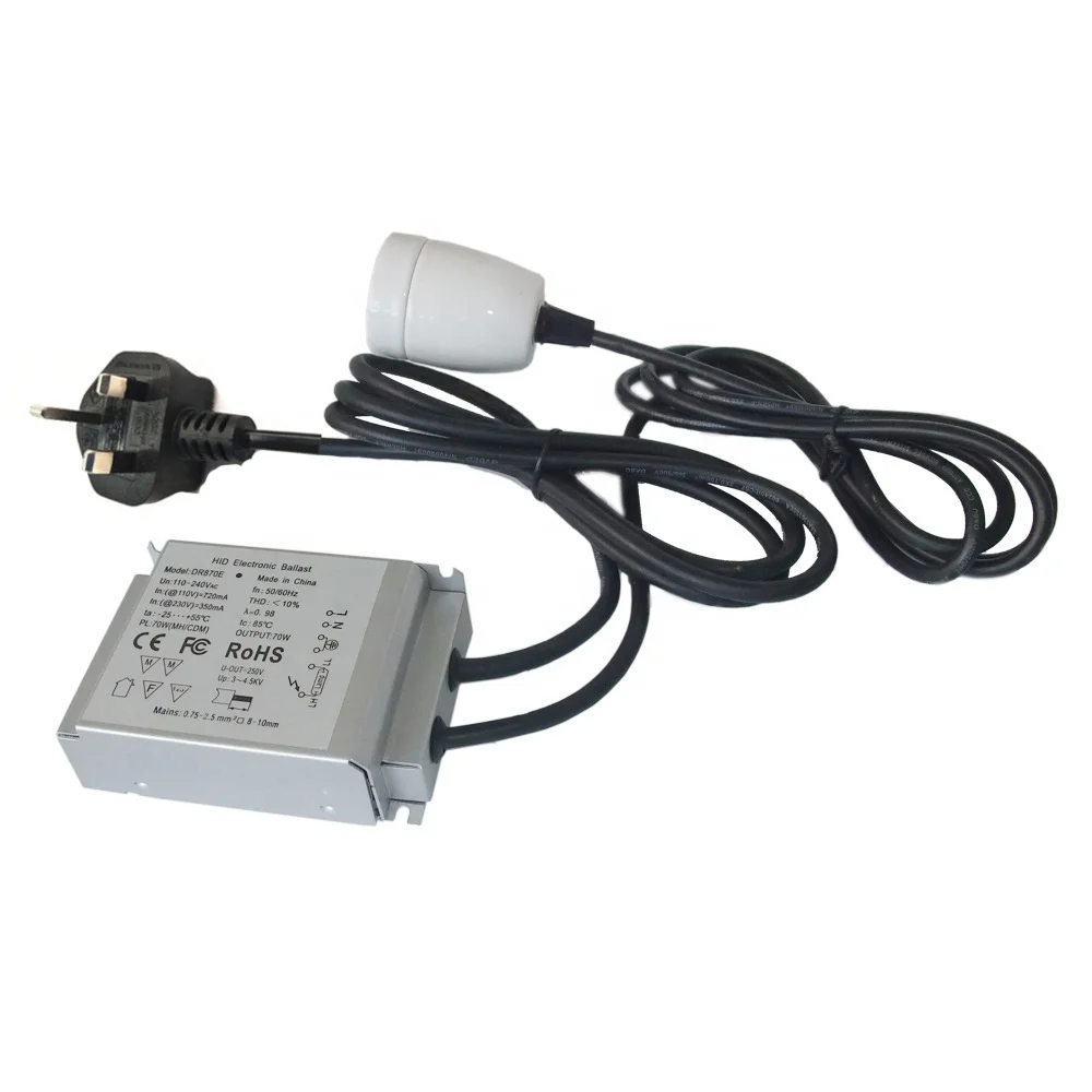Electronic CDM Ballast 35W 50W 70W UV Lamp Electronic Ballasts with Plug and Socket For metal Halide Lamp