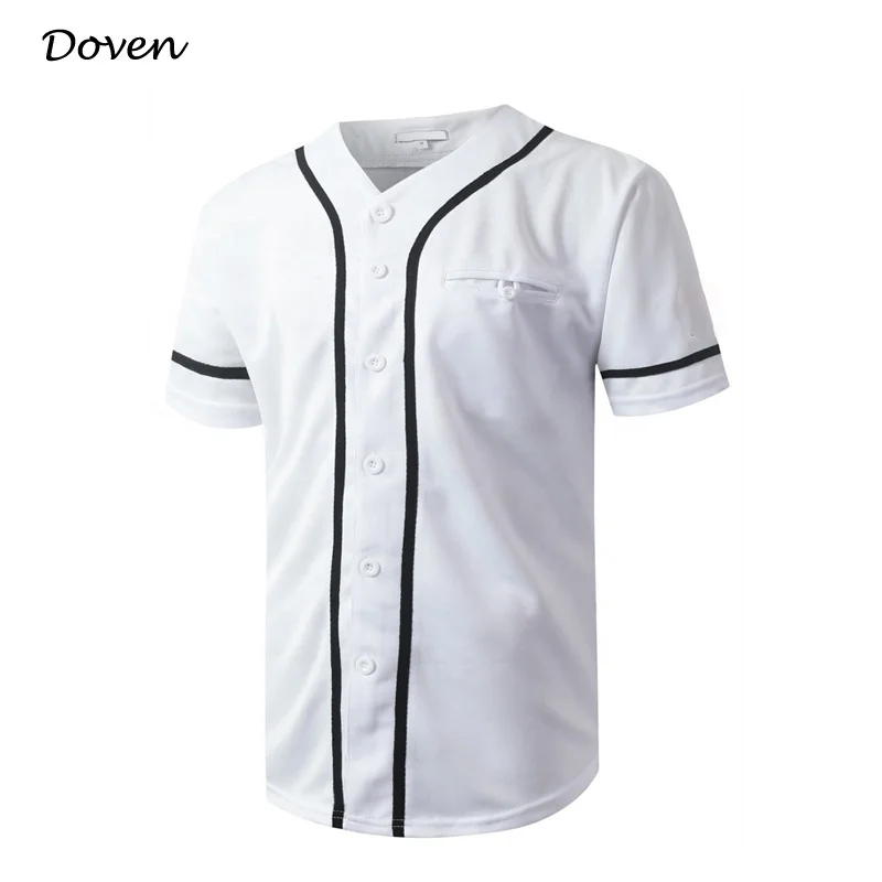 American blank buttoned baseball jersey