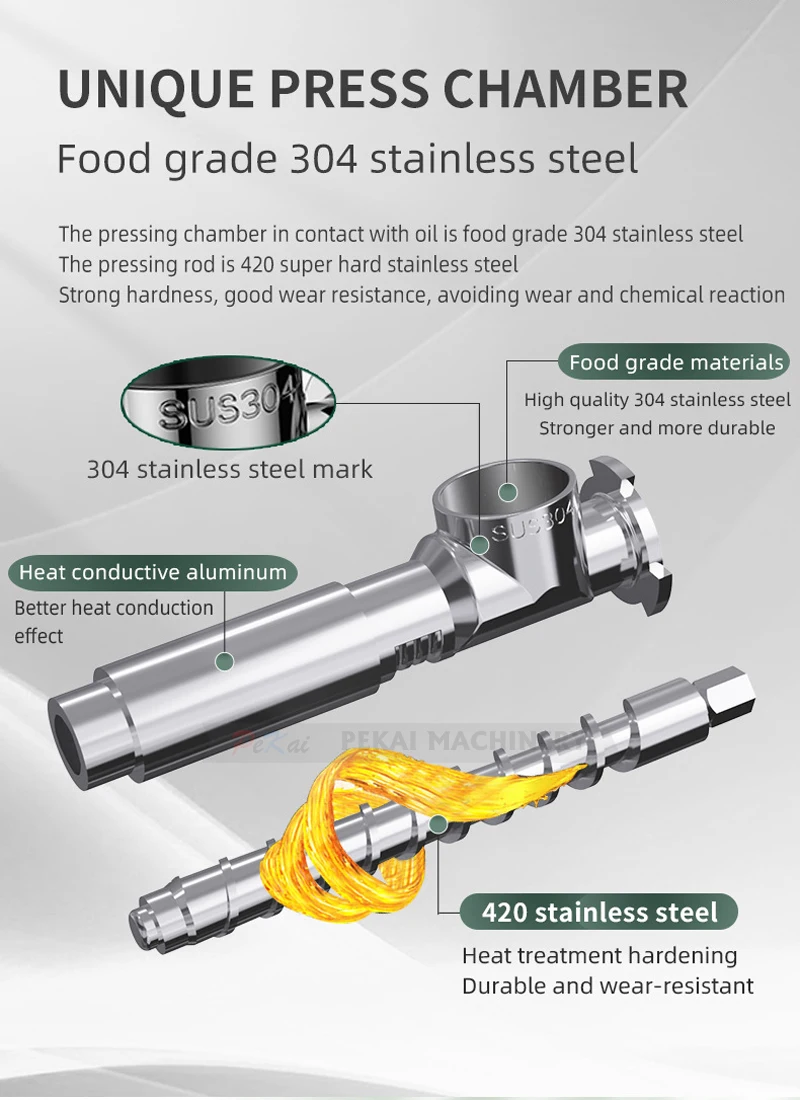 Intelligent B01S Automatic Peanut Coconut Olive Oil Press Machine For Home Use