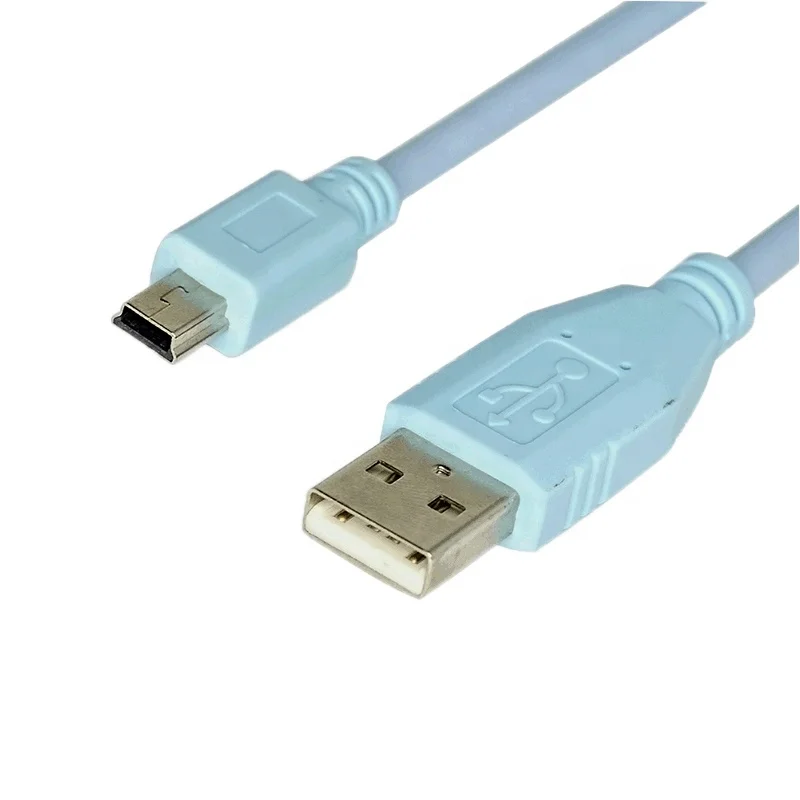 Cisc0 Blue USB Type A to USB Mini Type B Console Cable 6ft Compatible CAB-CONSOLE-USB for computer,laptop,multimedia