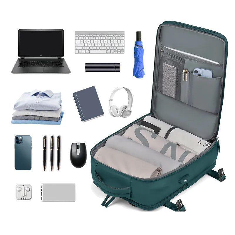 Waterproof Nylon Backpack College School Bag Weekender Laptop Backpack Bag With USB Computer Laptop Backpack Bag