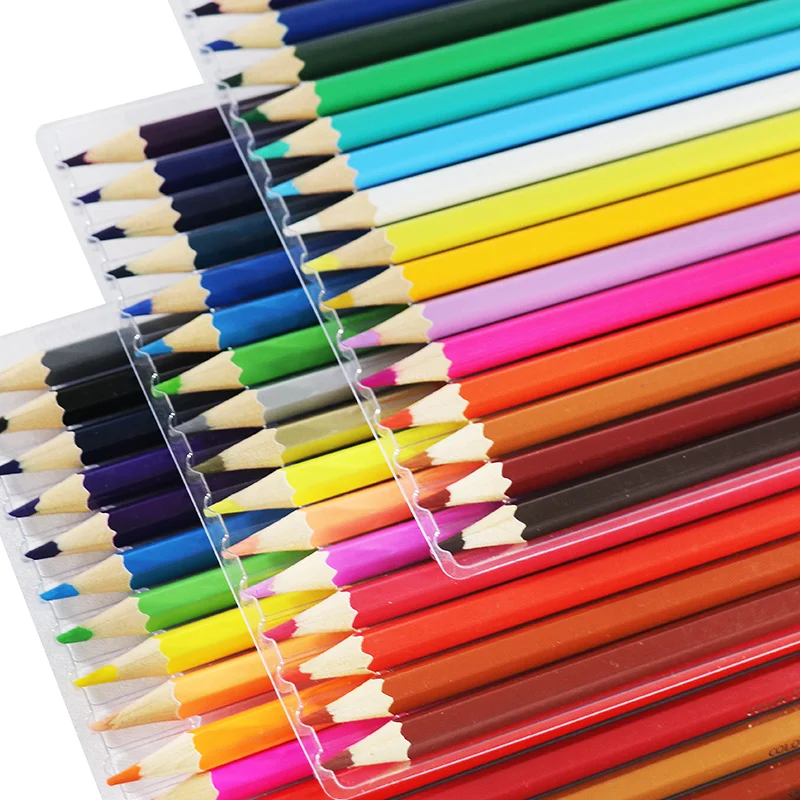 
HONGHU 48 COLOR pencil Promotional Stationery Factory Standard Pencil Pencil with Logo3.0 lead Wooden China Cheap Wholesale 