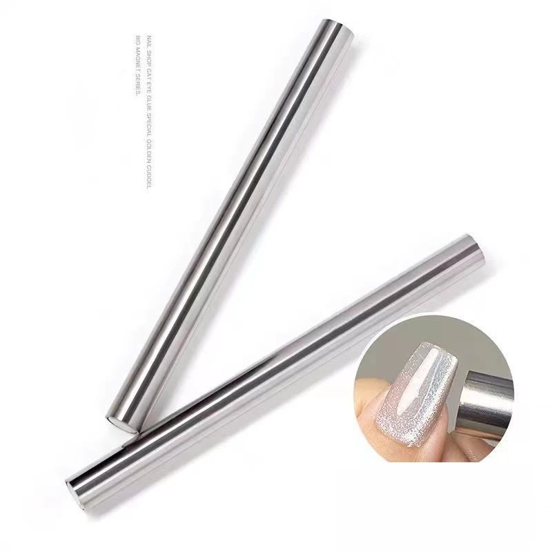 Cat Eye Magnet Stick Double-Ended Cylindrical Super Long Strong Nail Magnet Tool for Cat Eye Gel Nail Polish Nail Art