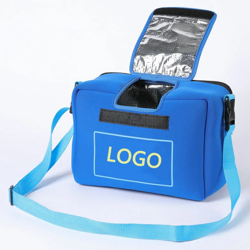 Washable Lunch Tote Bag Box Shoulder Strap Black Insulated For