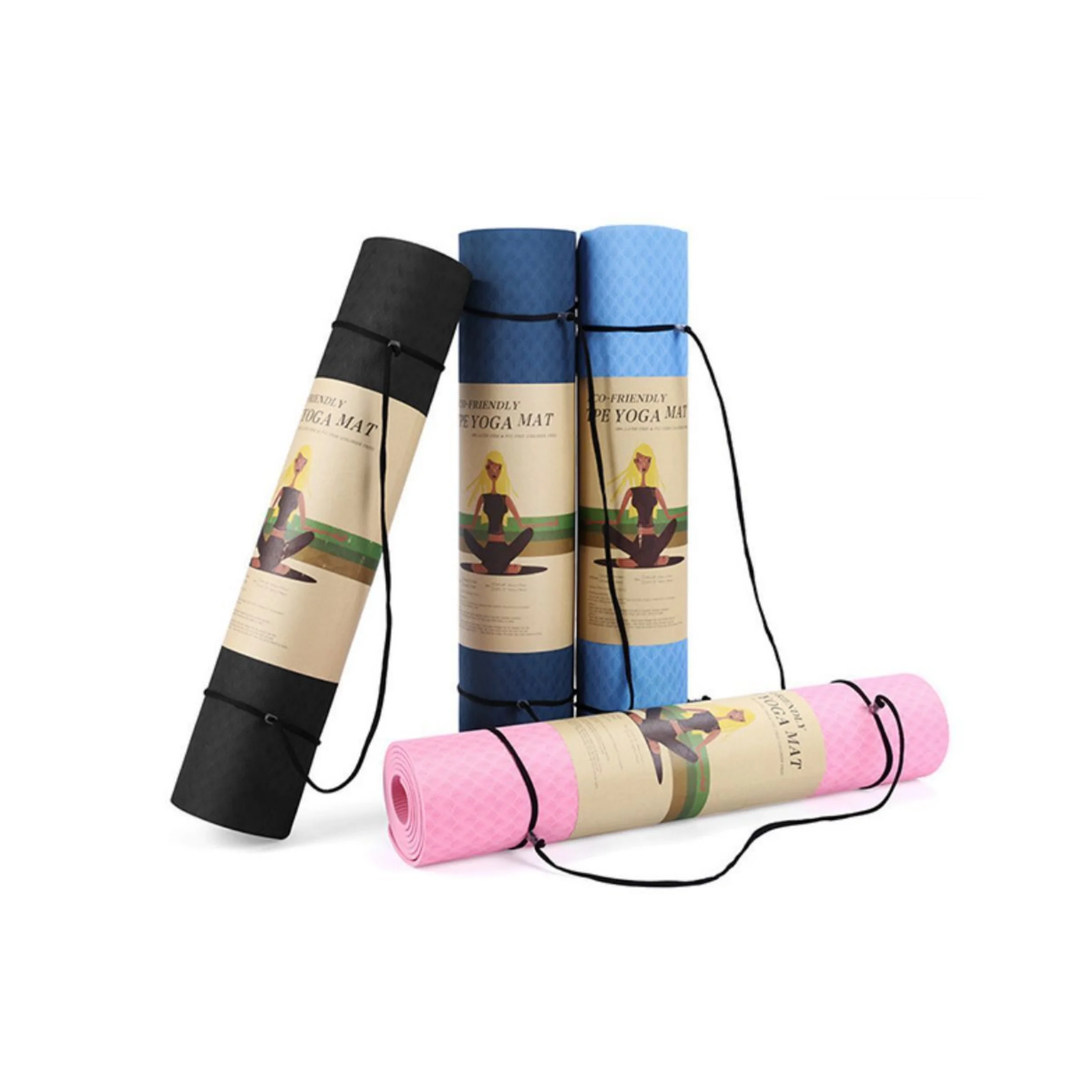 Hot Sell Nonslip Gym Yoga Exercise Green Mat Custom Mat Portable Tapetes De Yoga Mate Yogamat