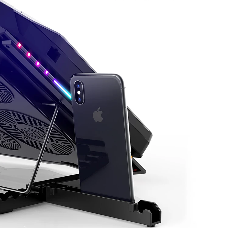 Rgb игровой кулер охлаждающая подставка для ноутбука