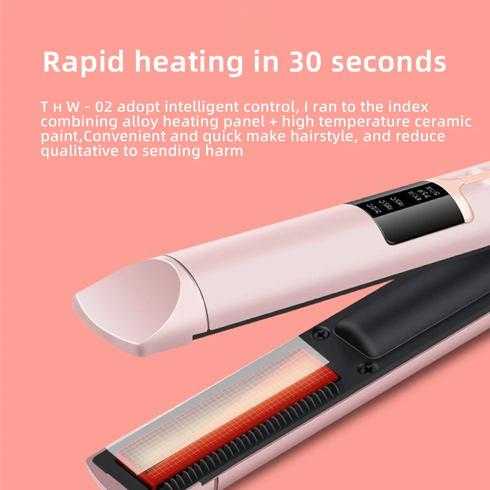 Rhinestone Steam Dongguan Wireless Brand Pencil Straighteners Tech Dryer Diamond Mini Iron Fat Flat Hair Straightener