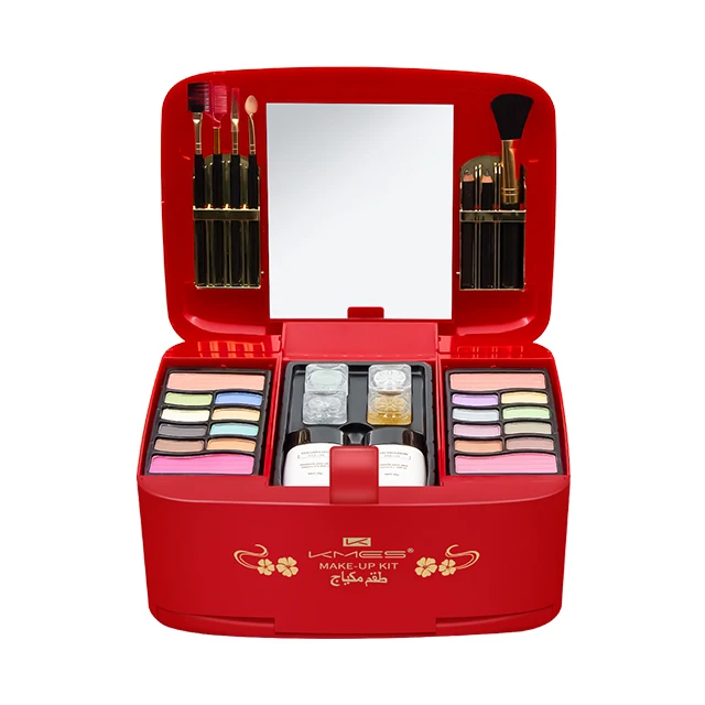 OEM    beauty  cosmetics makeup set/kit  with eyeshadow lipstick ligloss  powder blusher  /makeup bag    NO:C-877