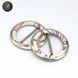 1.5 inch round buckle with ring fabric belt buckle