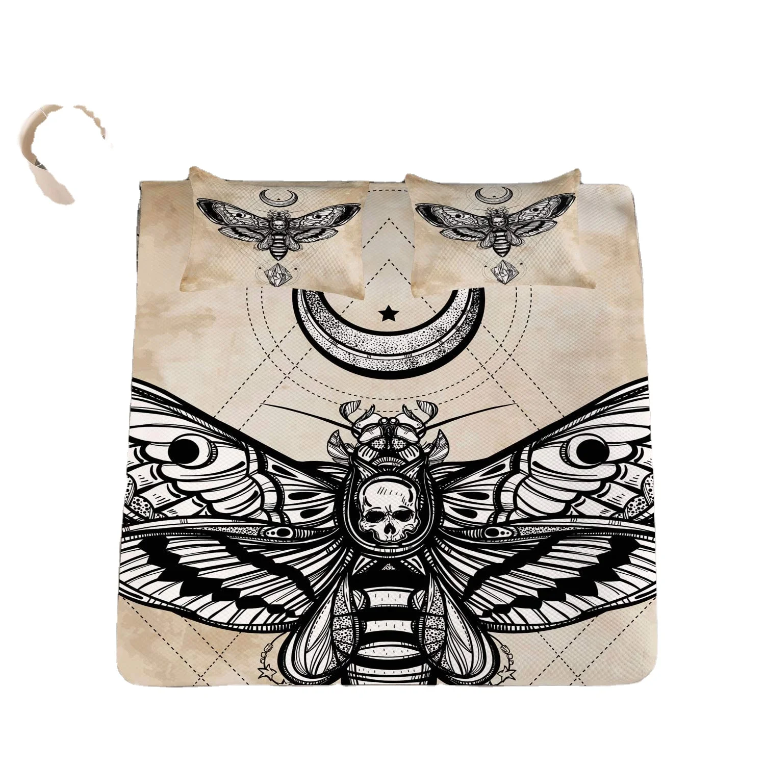 Decorative Quilted 3 Piece Coverlet Set with 2 Pillow Shams Anchor Bedspread