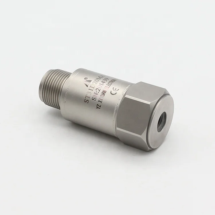 5/8-24 Four Core Cable Output Mode PZT-5 Piezoelectric Materials Integrated Speed and Temperature Sensor