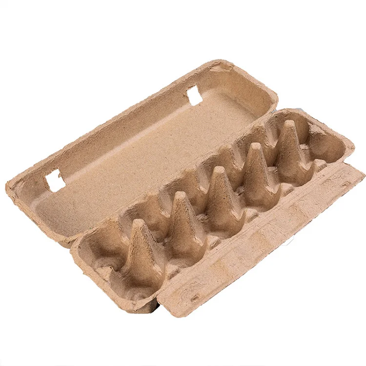 biodegradable custom design fiber paper pulp molded 12 holes chicken eggs cartons trays