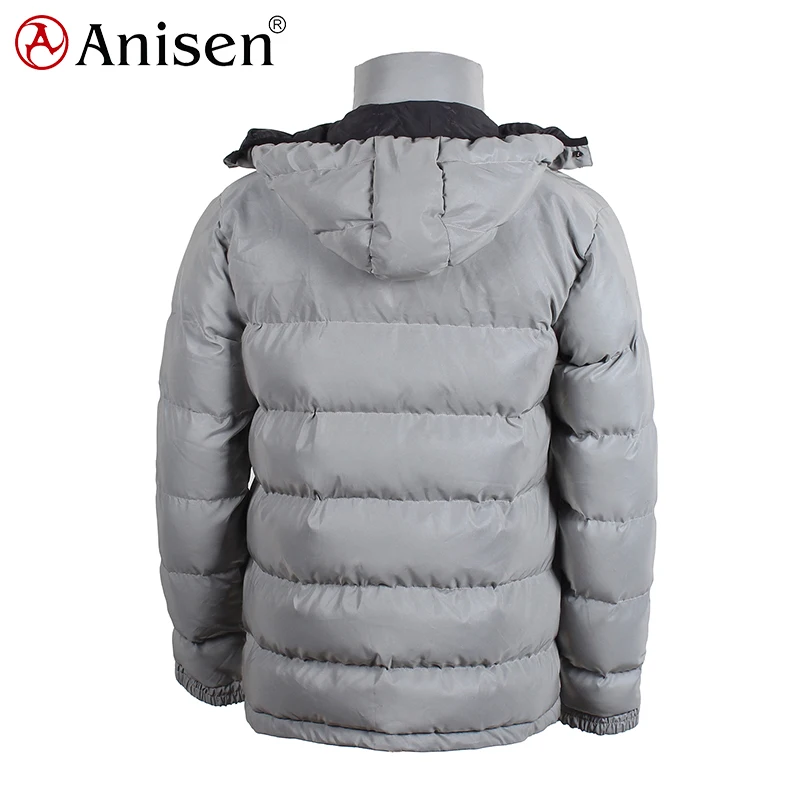 
keep warm windproof waterproof plus size jacket 3M reflective down look puffer man winter reflective jacket 