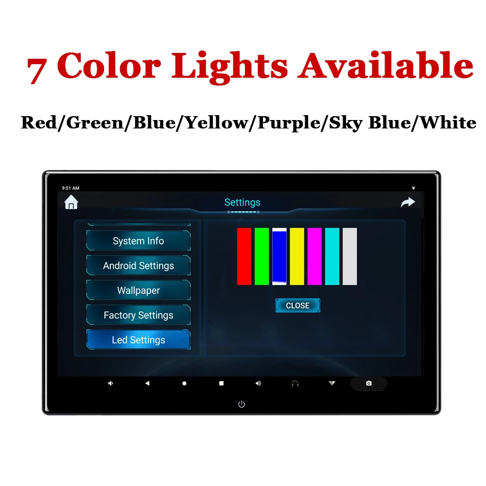 13.3 inch 2+32GB Android Headrest Car Baby Backseat entertainment HD Display 4K Netflix Video FM Transmitter Car Monitor