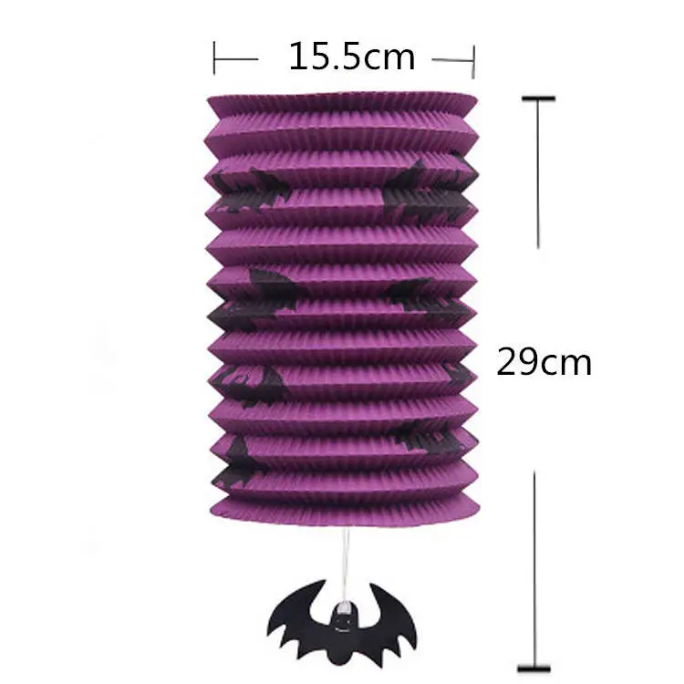 Halloween Organ Paper Lantern Wine Holiday Party Scene Decoration Pumpkin Ghost Bat Folding Telescopic Wind Tunnel