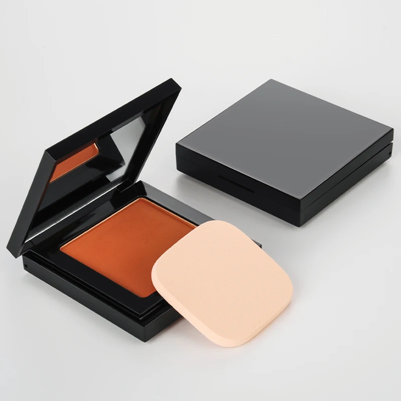 Full Coverage Waterproof Oil Control Transparent pressed Women Make Up Foundation And Face Powder Compact Makeup Private label