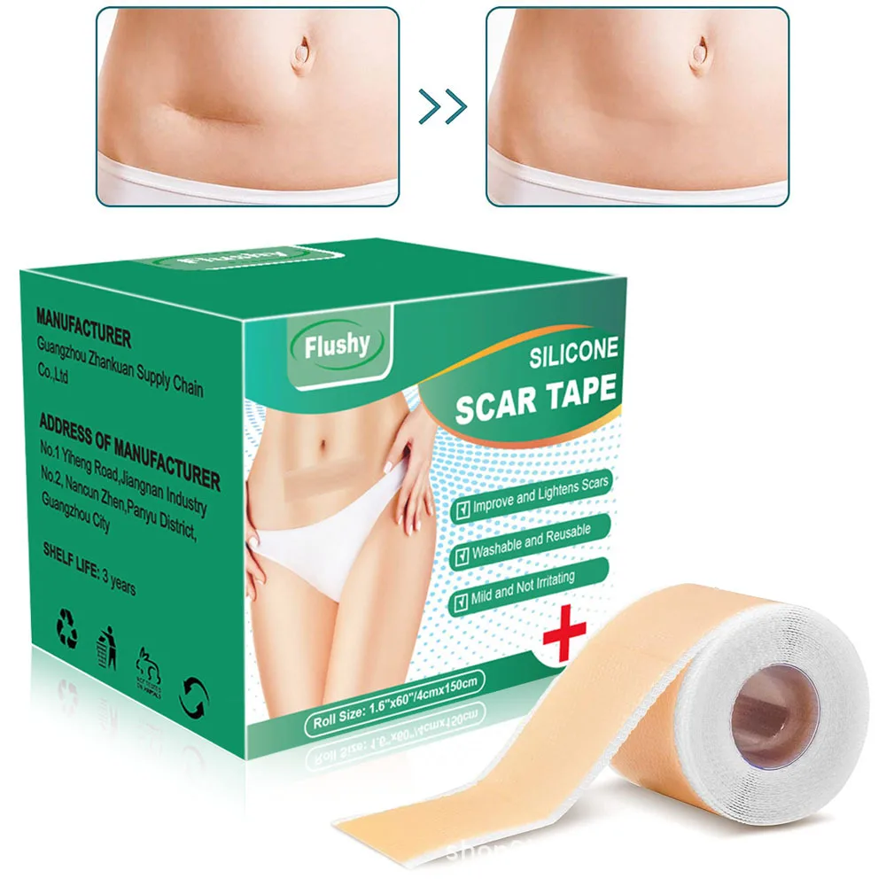 Excellent Adhesive Non-toxic Non-irritating Silicone Scar Gel Sheets Tape Roll  Patches for Scars