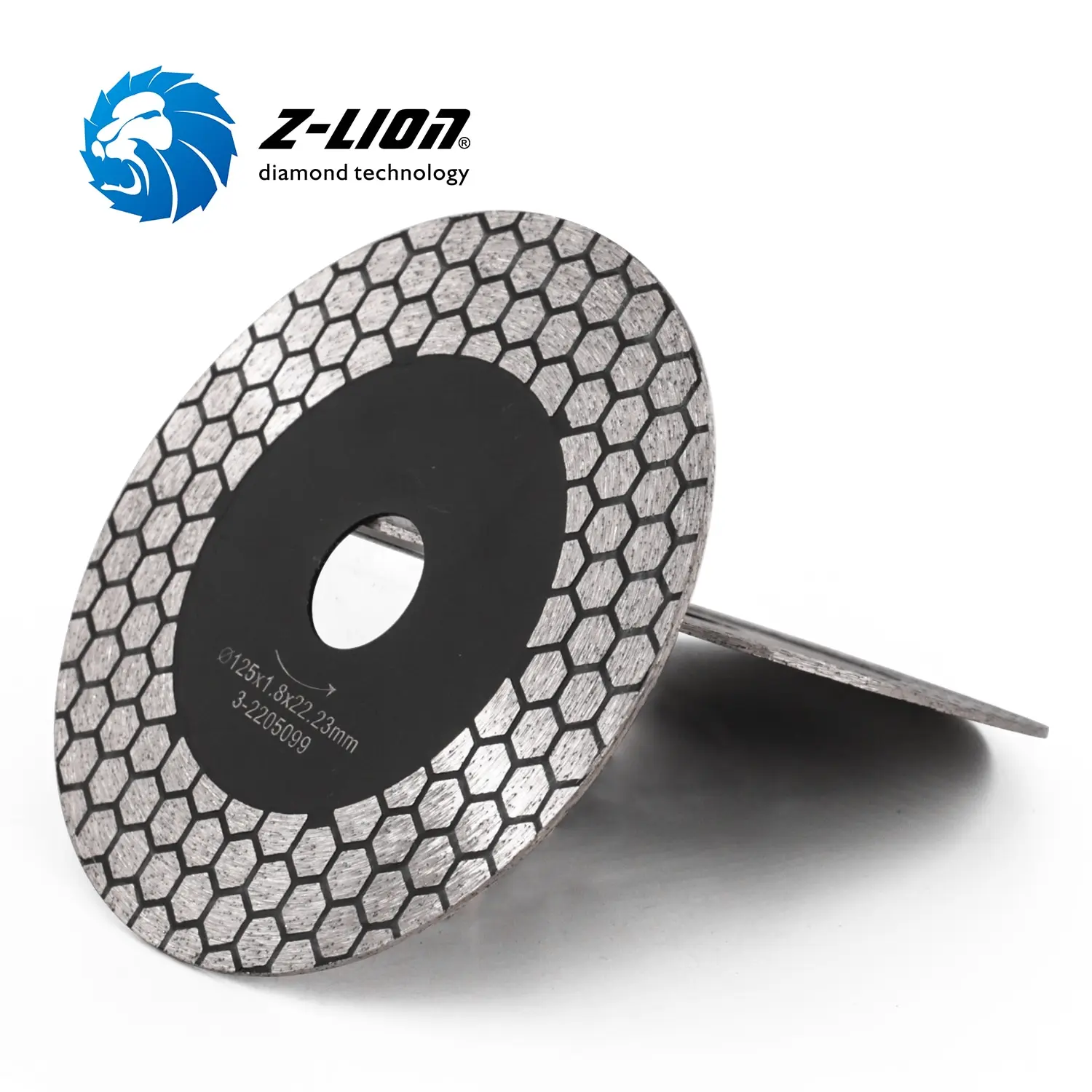 Z-LION 125mm 5 inch  Diamond Cutting Disc Honeycomb Saw Blade for Wet/Dry Use Marble Ceramic