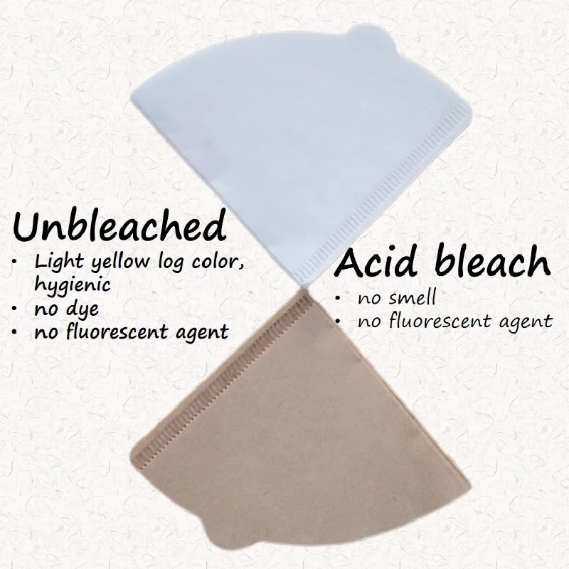 V02 100pcs V60 Shape Coffee Filter Paper 2-4Cup For Drip Coffee Filter Cup paper coffee filter